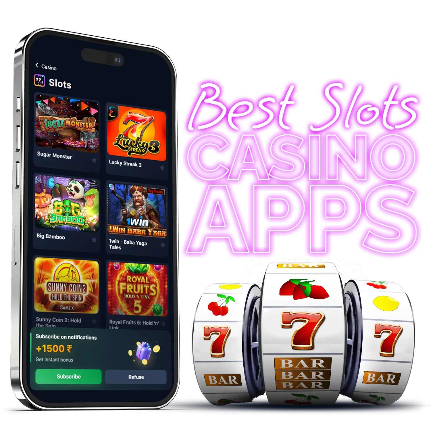 Play the best slots in casinos, read the selection from Bestslots and choose the best app for your phone.