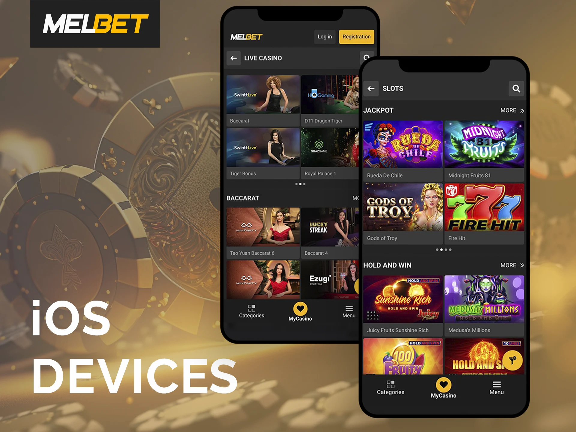 Download the Melbet app on your iOS device.