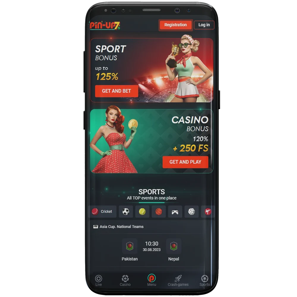 Play online casino and bet on sports with Pin-Up.