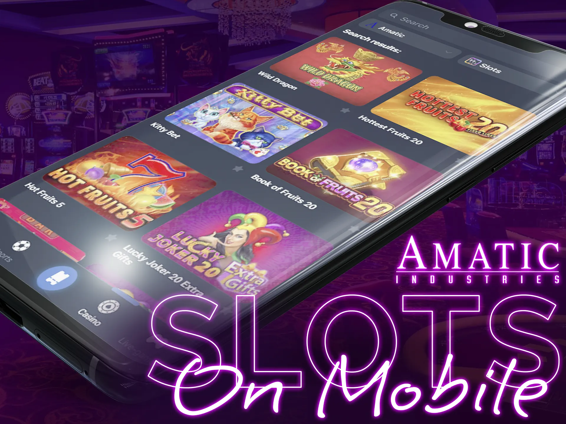 You can play games from Amatic on your Android or iOS device.