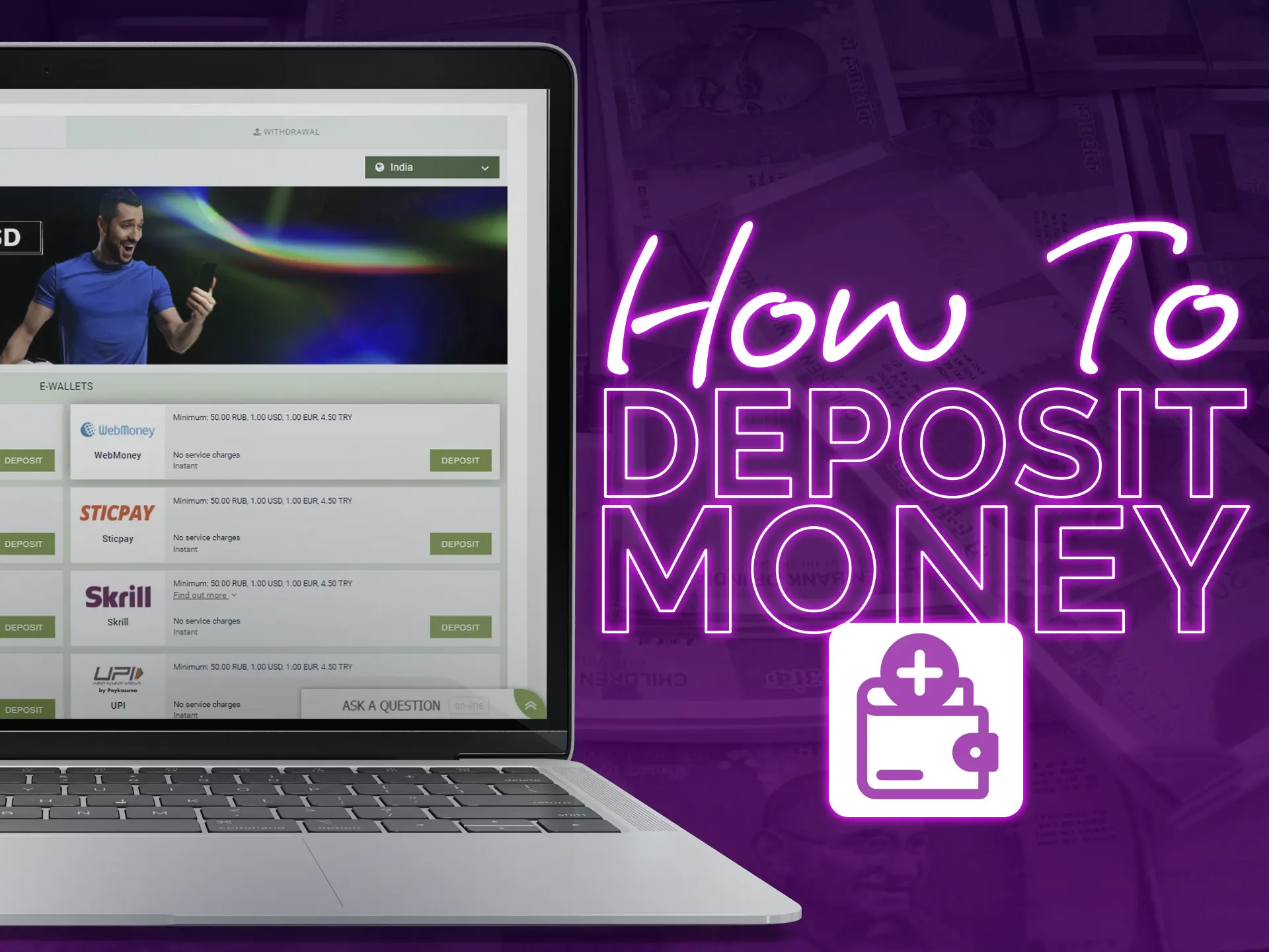 To play with real money, deposit using these steps - log in, access your profile, deposit, confirm, and wait.
