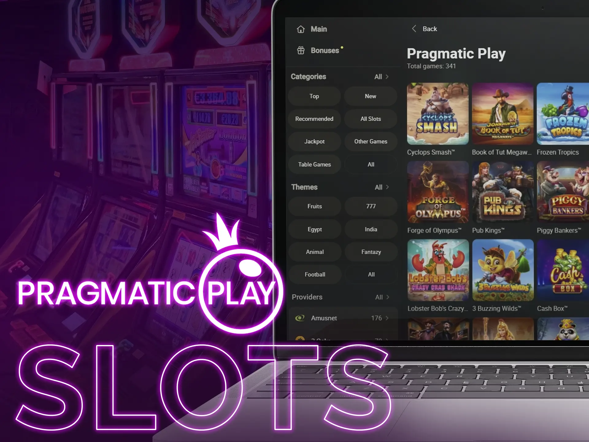 Pragmatic Play offers a wide range of slots.
