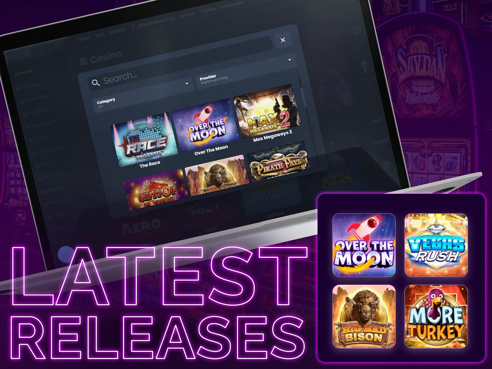 Explore latest releases from Big Time Gaming.