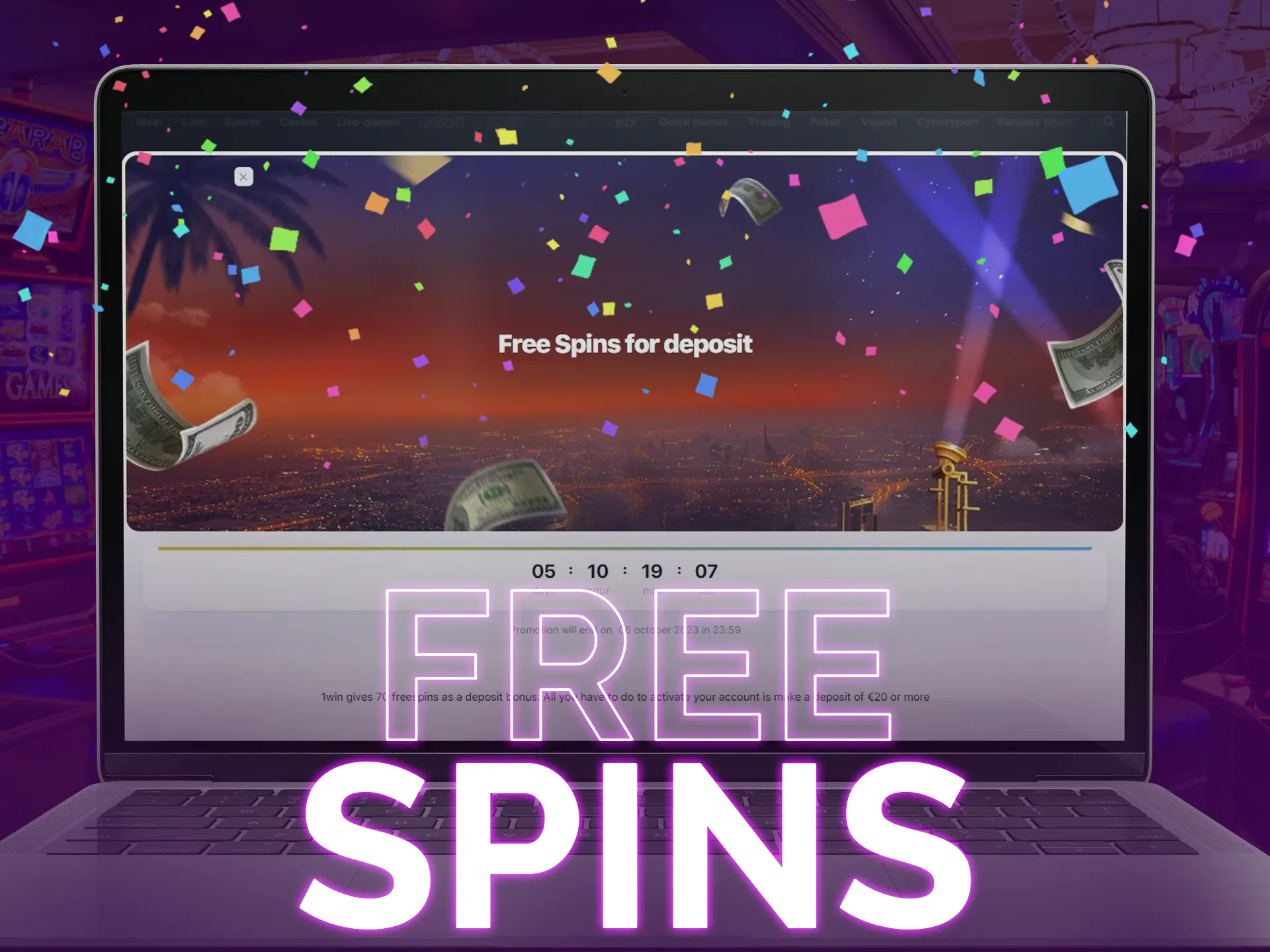Casinos offering free spins bonuses for slots.
