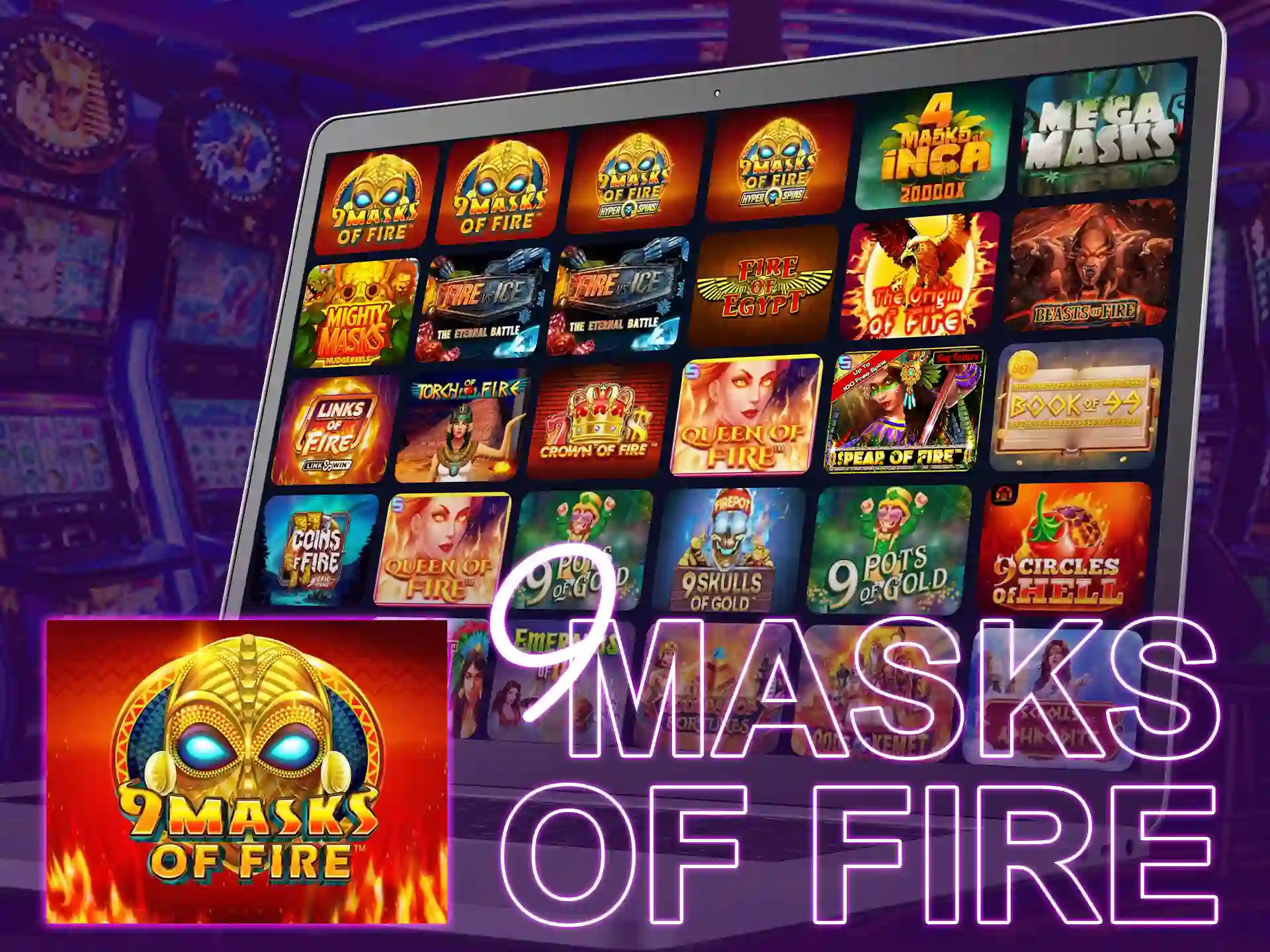 A world of unique traditions and rituals in the 9 Masks of Fire slot from Microgaming provider.