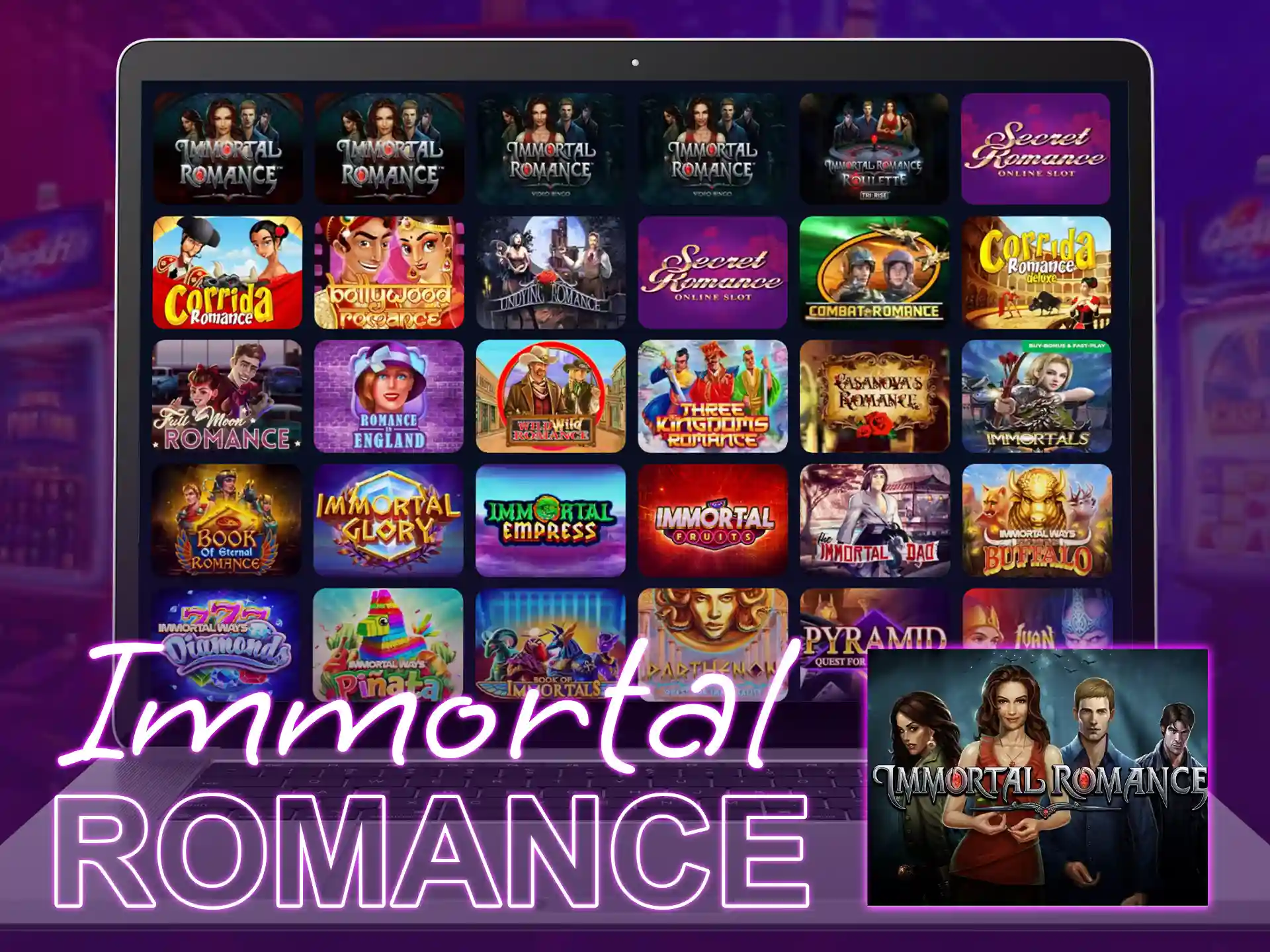 Microgaming offers to play the absolute slot hit Immortal Romance.
