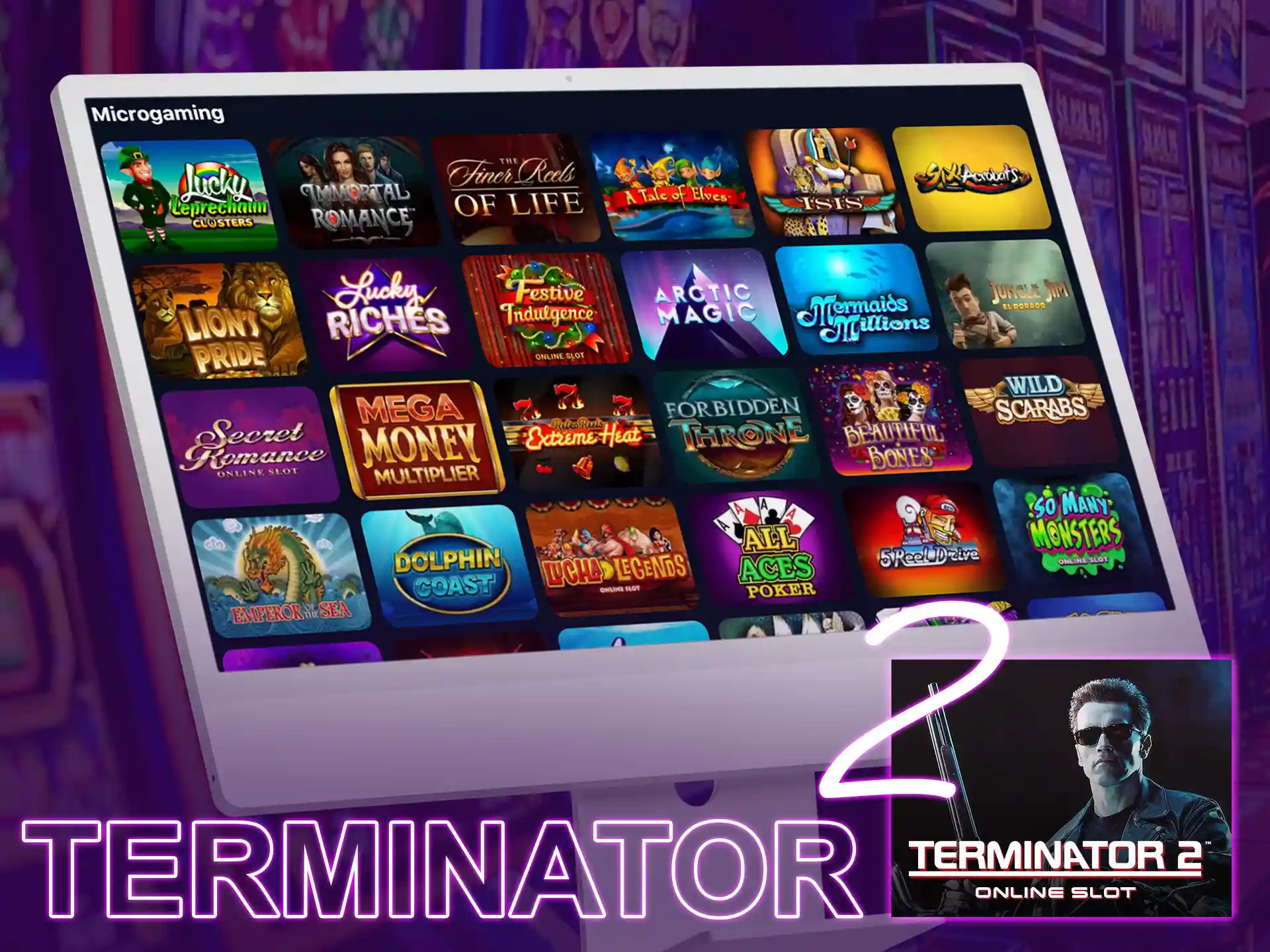Play Terminator 2 slot and get free spins.