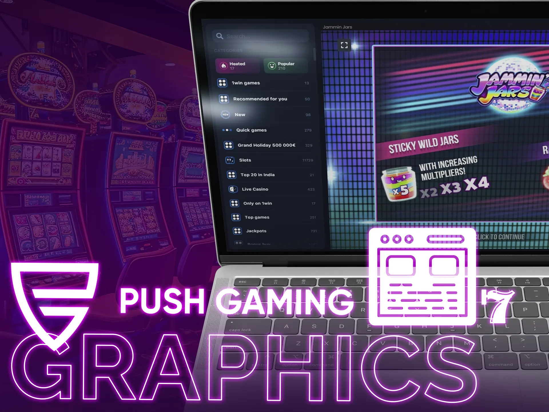 Enjoy top-quality graphics with Push Gaming slots.
