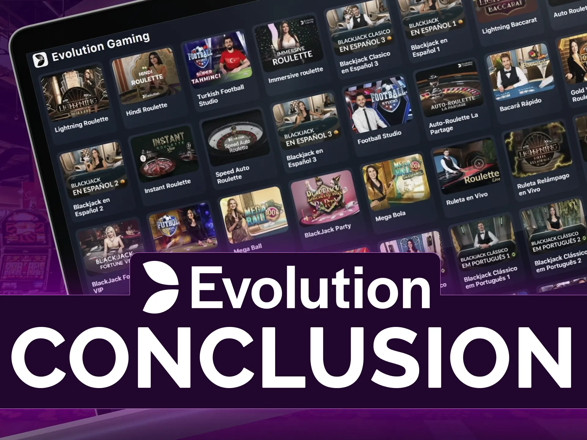 Evolution Gaming offers diverse live dealer games and mobile-friendly table games.