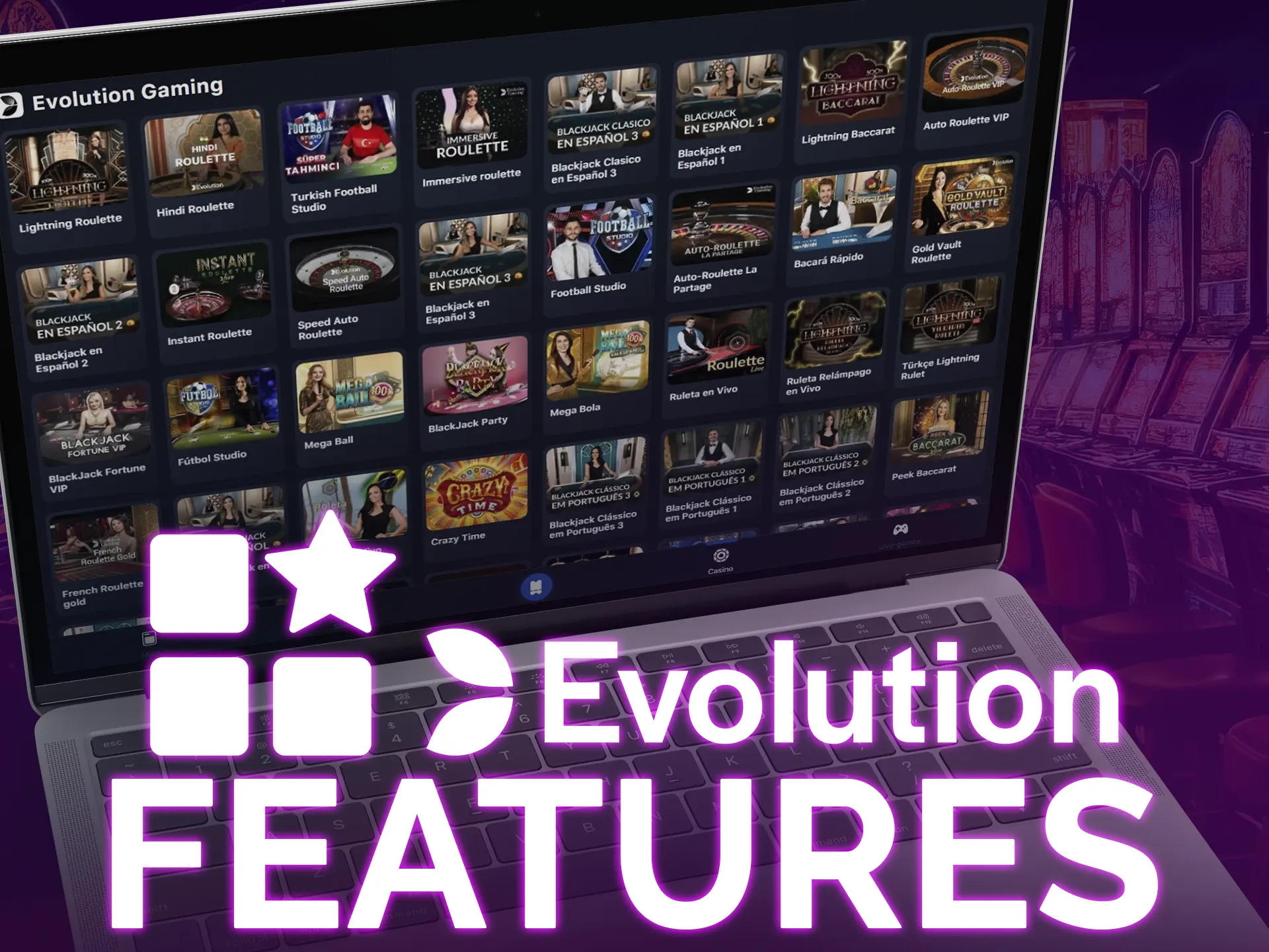 Evolution Gaming introduces engaging mechanics like bonus games, unique equipment, and interactive chats.