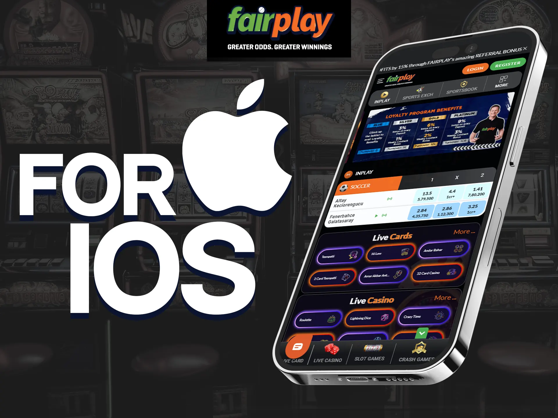 Fairplay casino is available on iOS mobile devices.