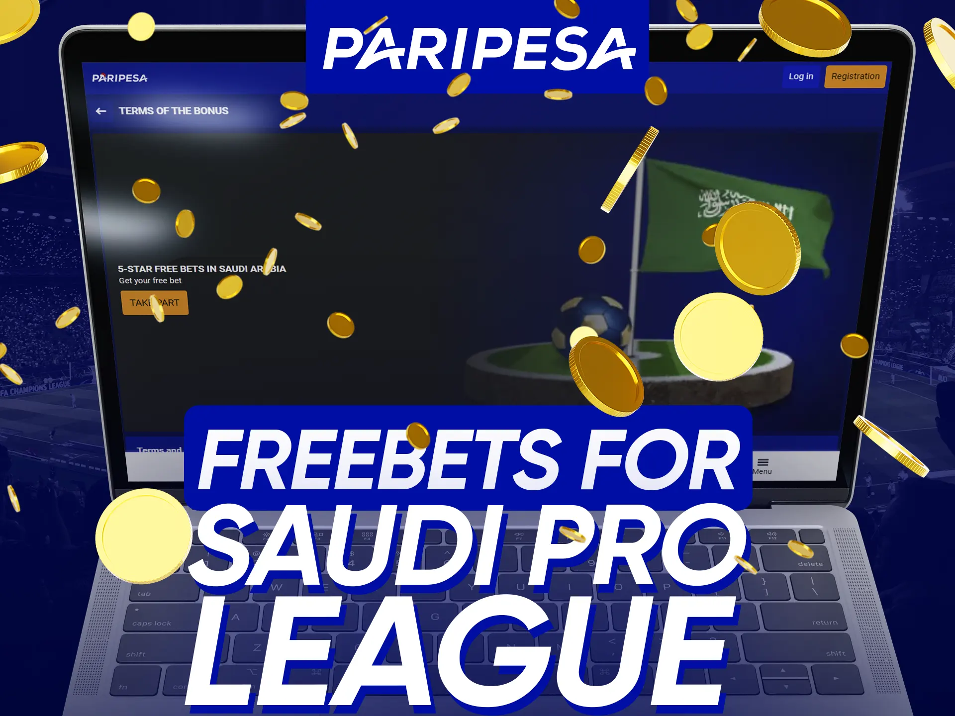 Get freebets for 10 bets on Saudi Pro League at Paripesa.