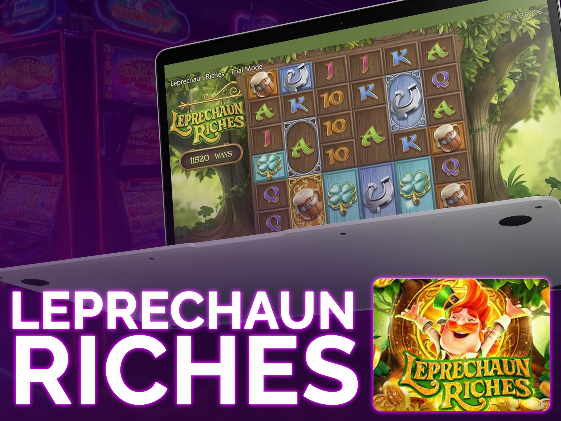Leprechaun Riches it`s a slot with cascading spins, 6 reels, and 46,656 ways to win.