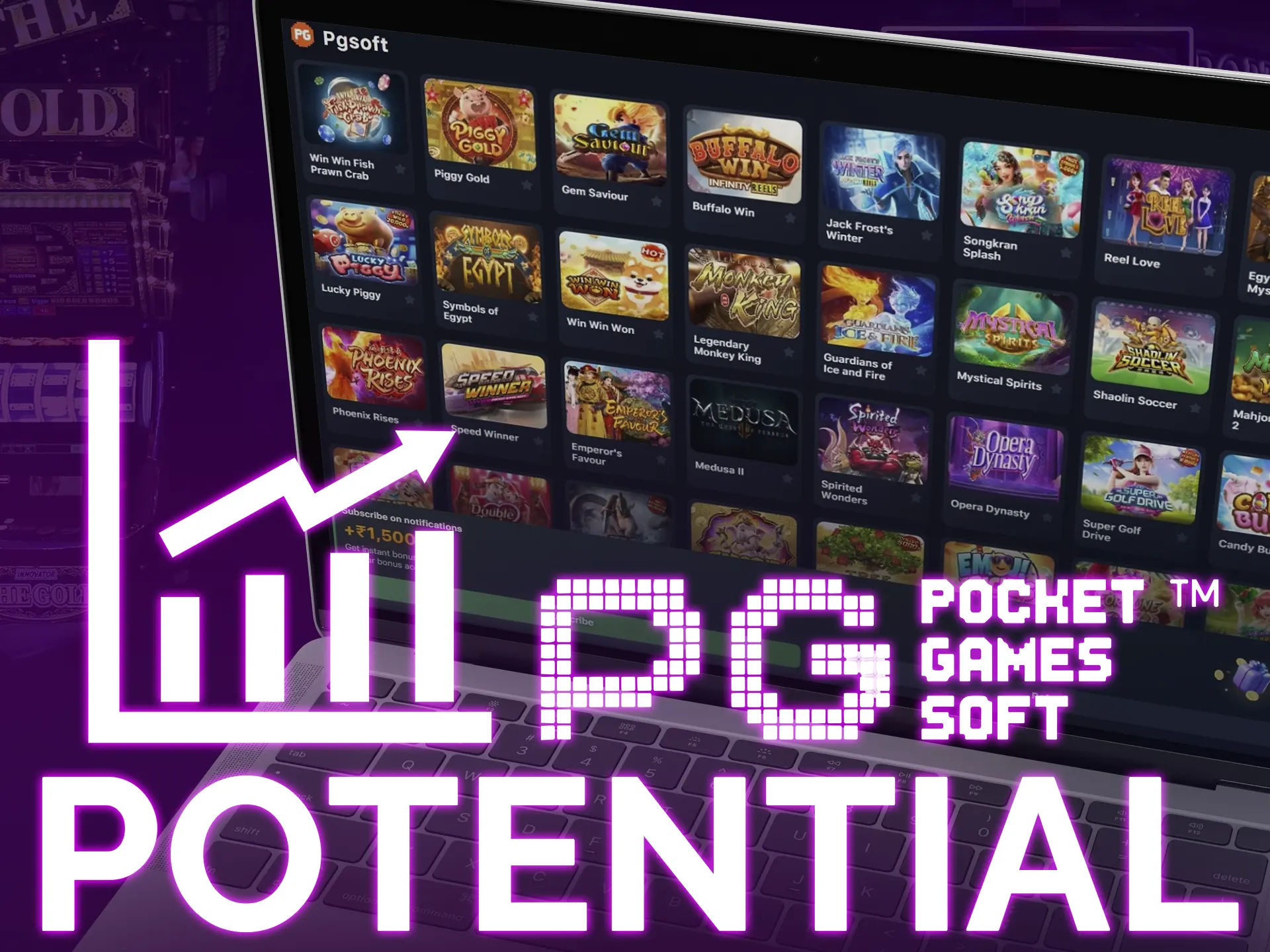 PG Soft ensures high winning potential in games like Fruity Candy, Wild Bounty Showdown, Safari Wilds, and Fortune Tiger.
