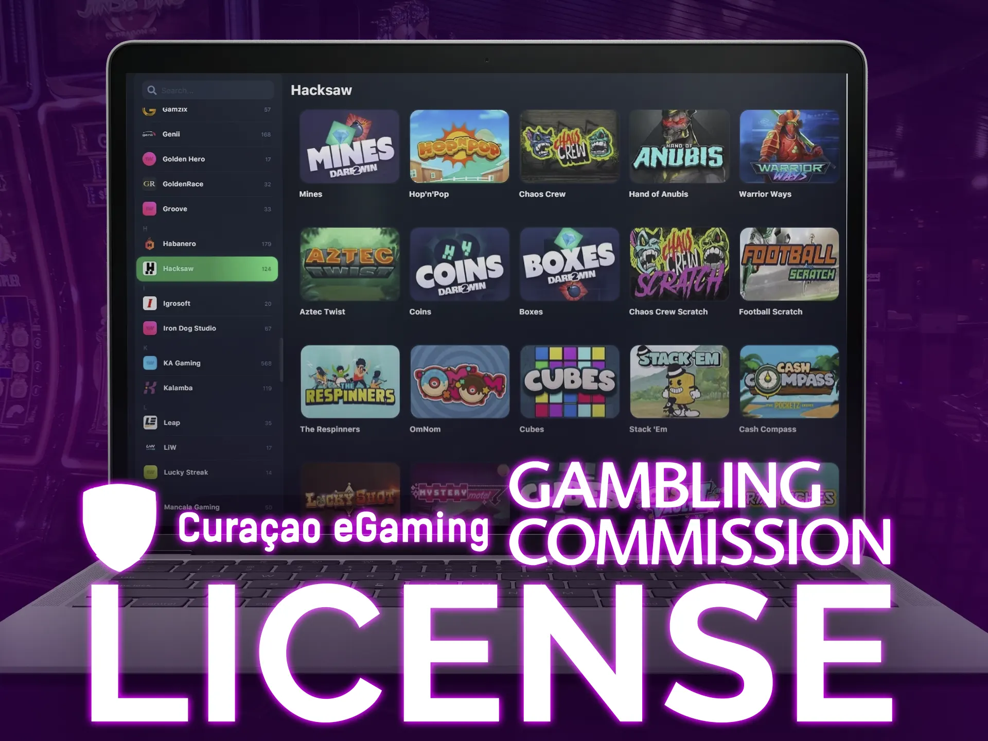 Hacksaw Gaming holds licenses for safe and quality gameplay.