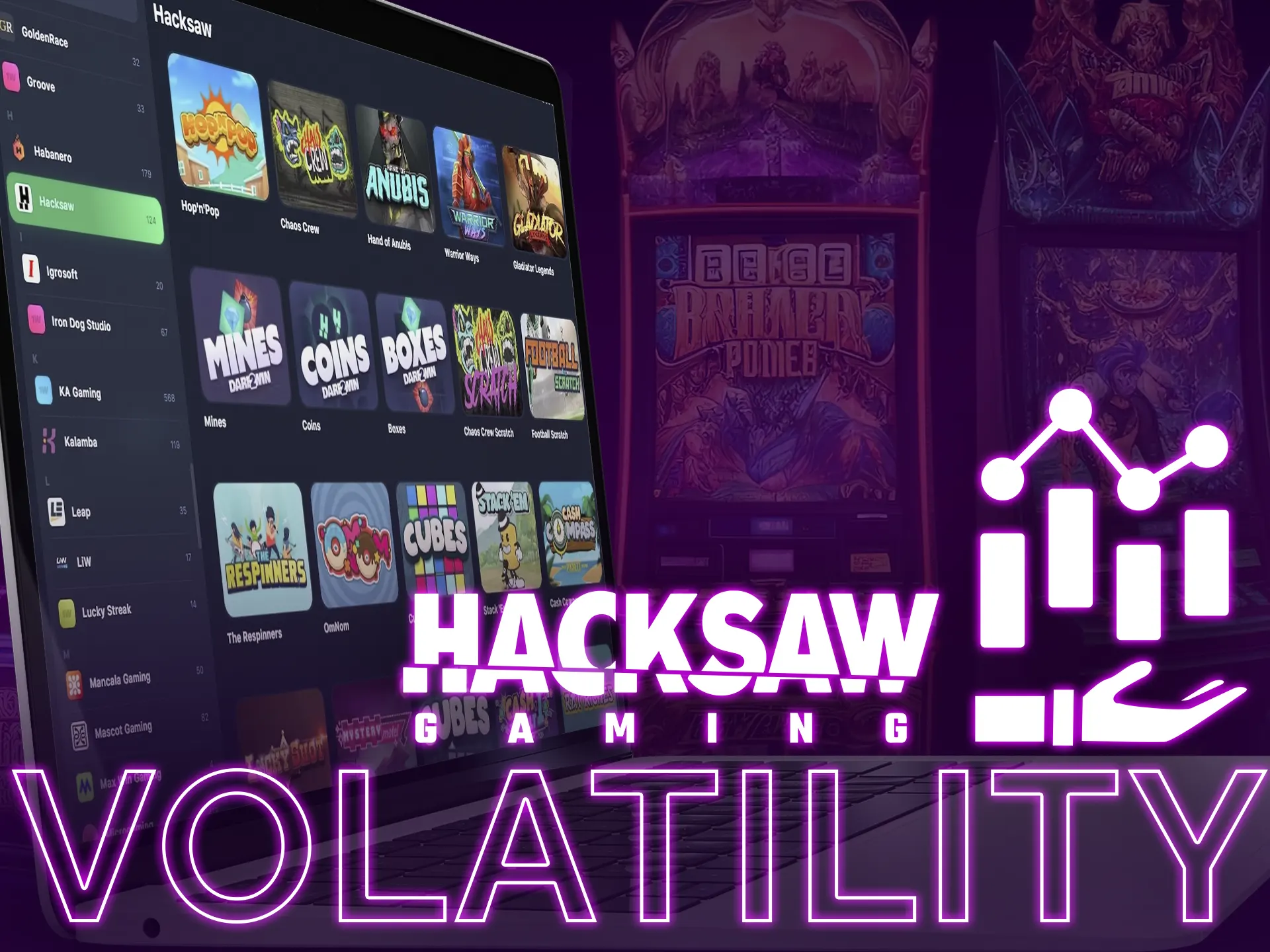 Hacksaw Gaming slots offer medium to high volatility for big wins.