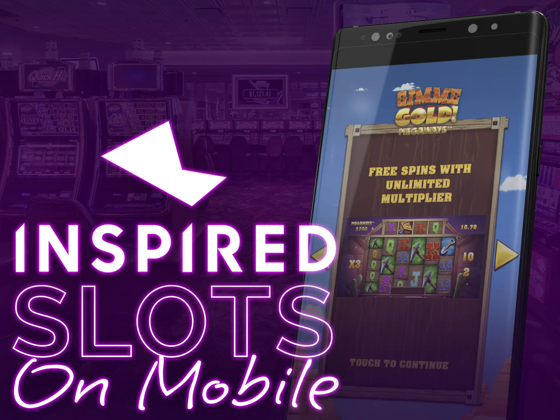 Enjoy Inspired Gaming slots on your mobile device easily.