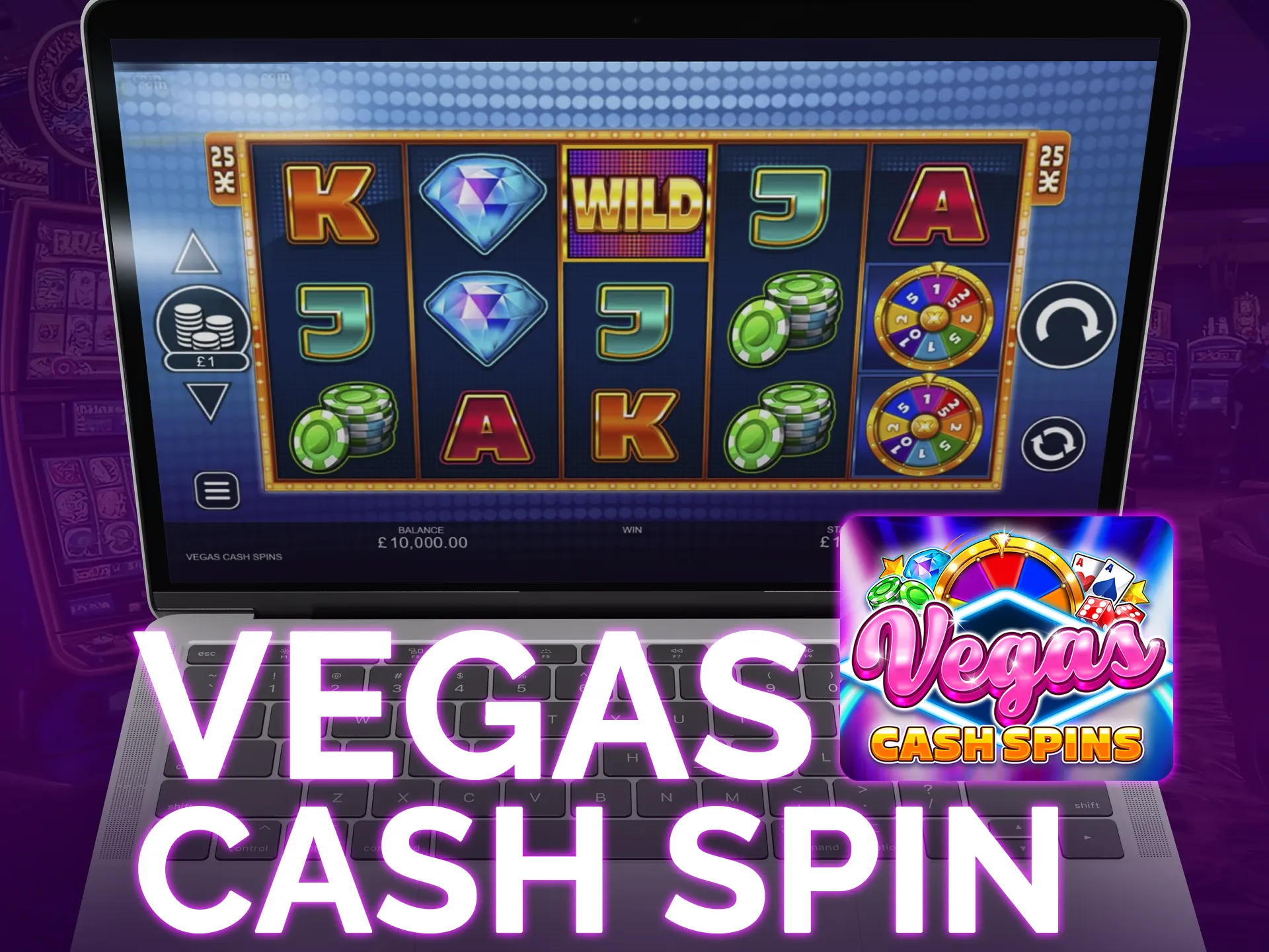 Spin for cash in Vegas Cash Spin slot by Inspired Gaming.