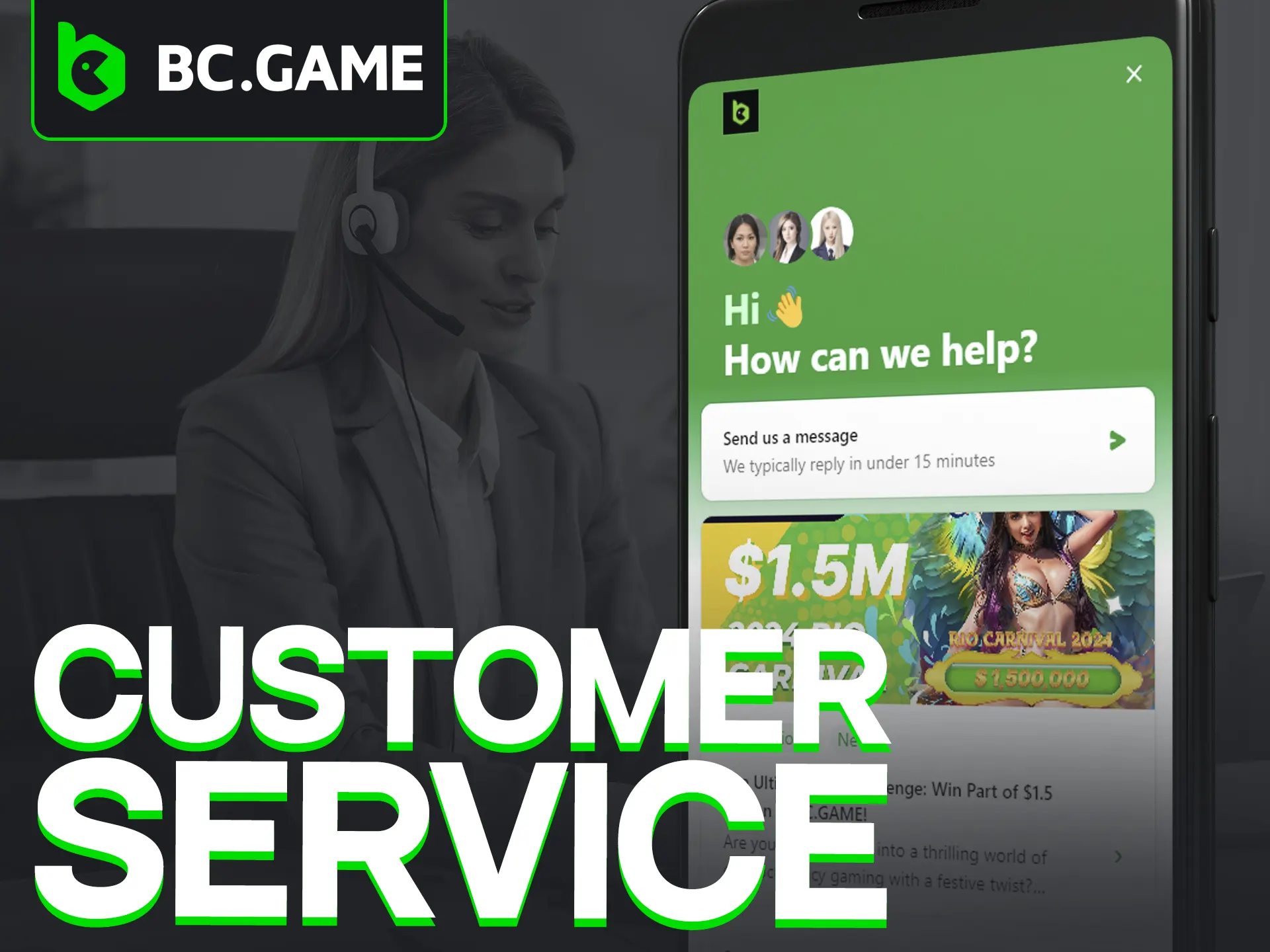BC Game offers responsive customer support options.