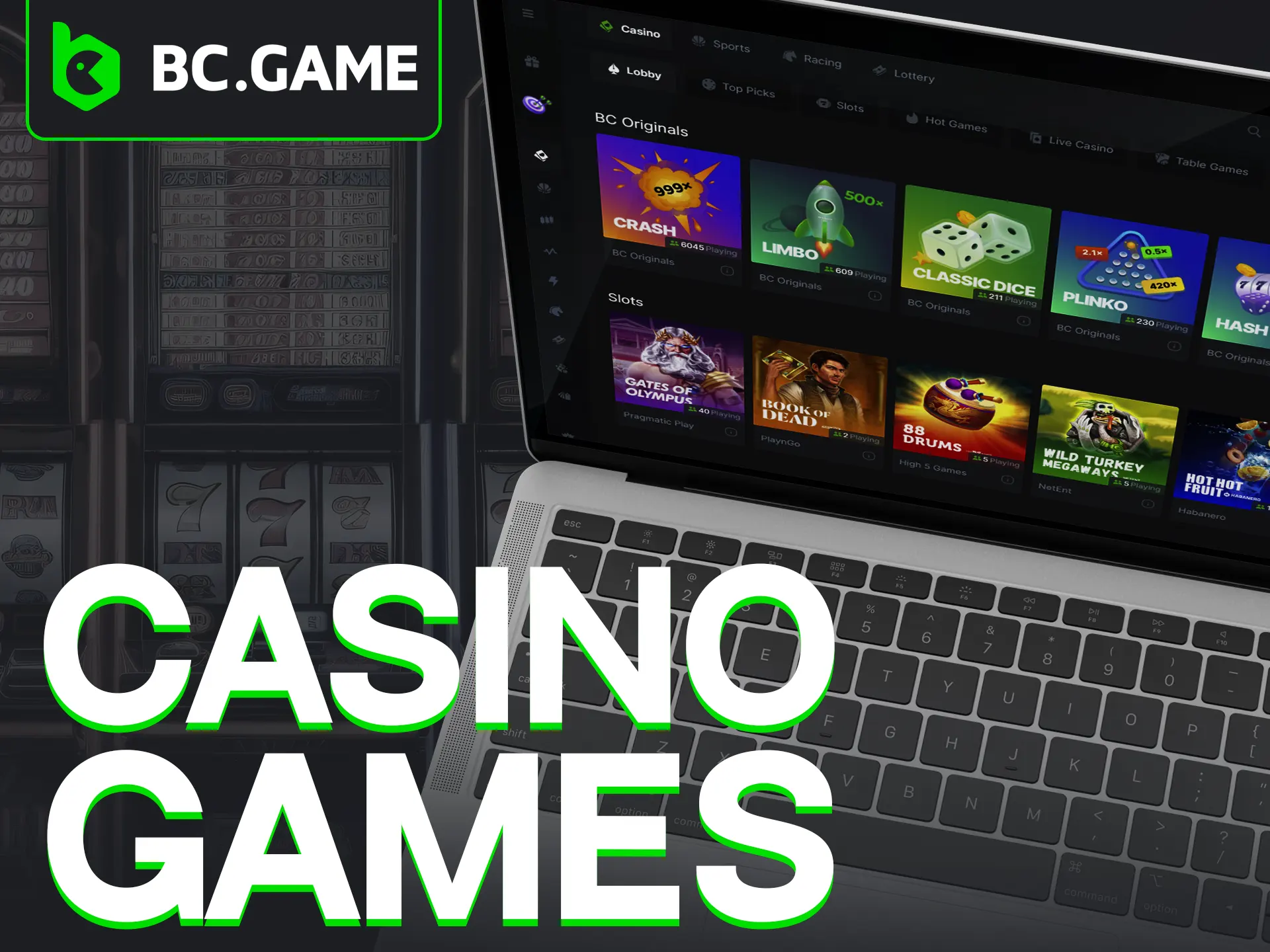 BC Game provides a variety of casino games.