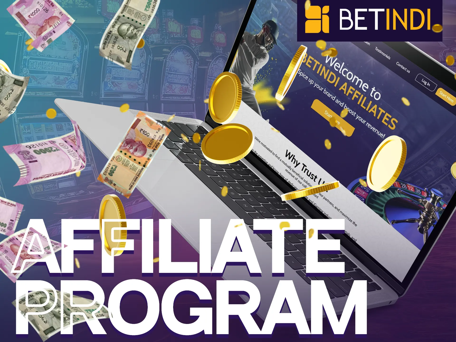 Earn with Betindi's affiliate program.