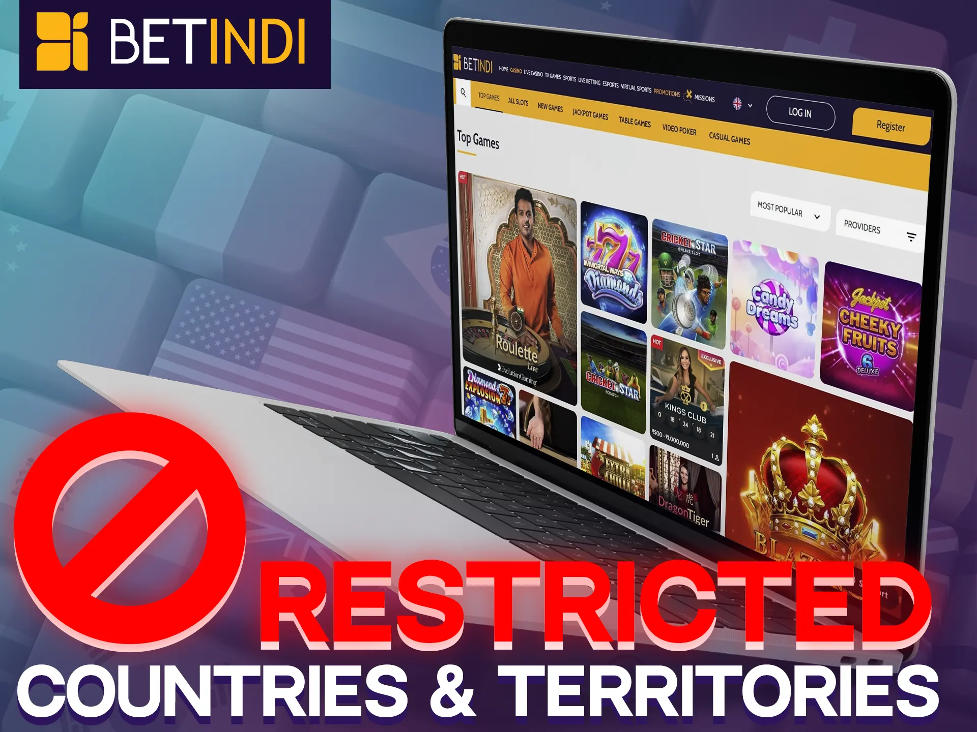 Betindi Casino is unavailable in certain countries.