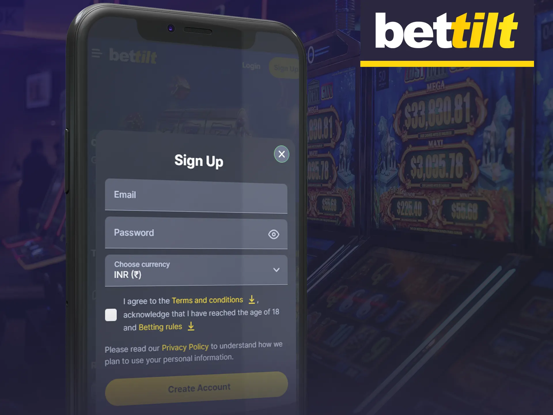 Registering with Bettilt's app grants access to games.