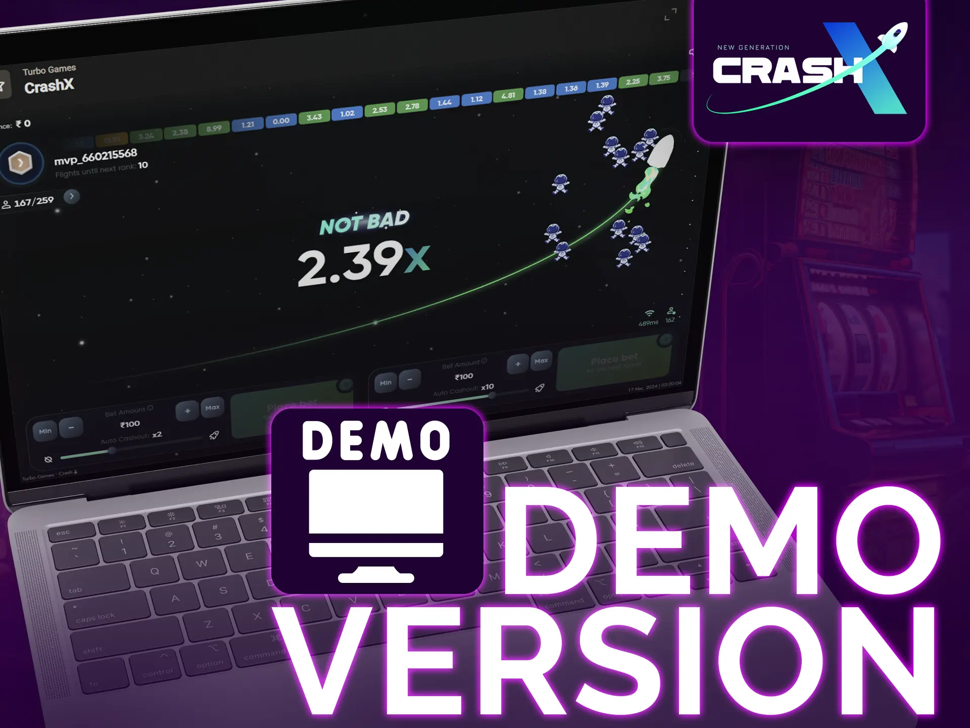 Try Crash X demo for risk-free practice.