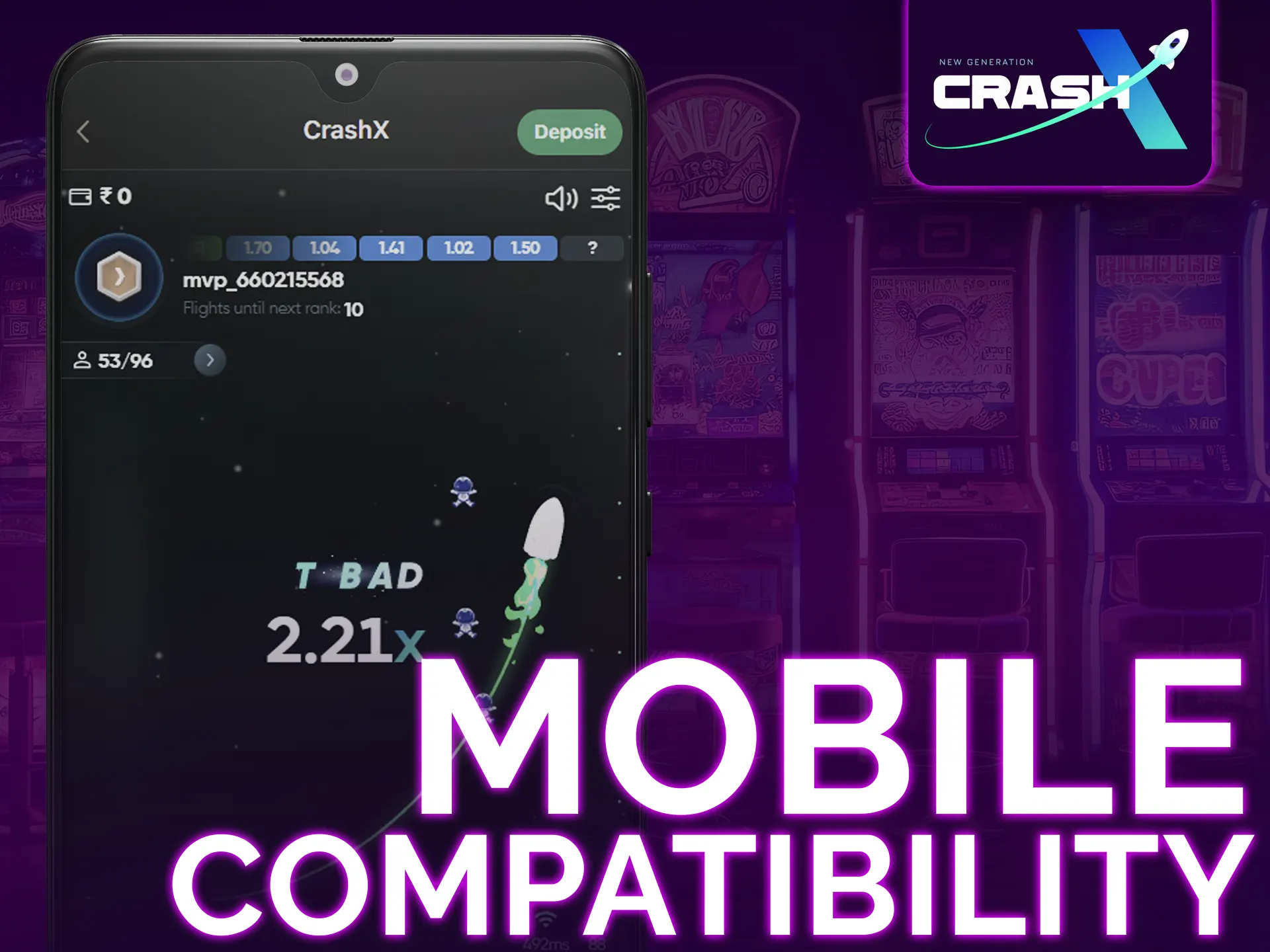 Enjoy Crash X on mobile devices with ease.