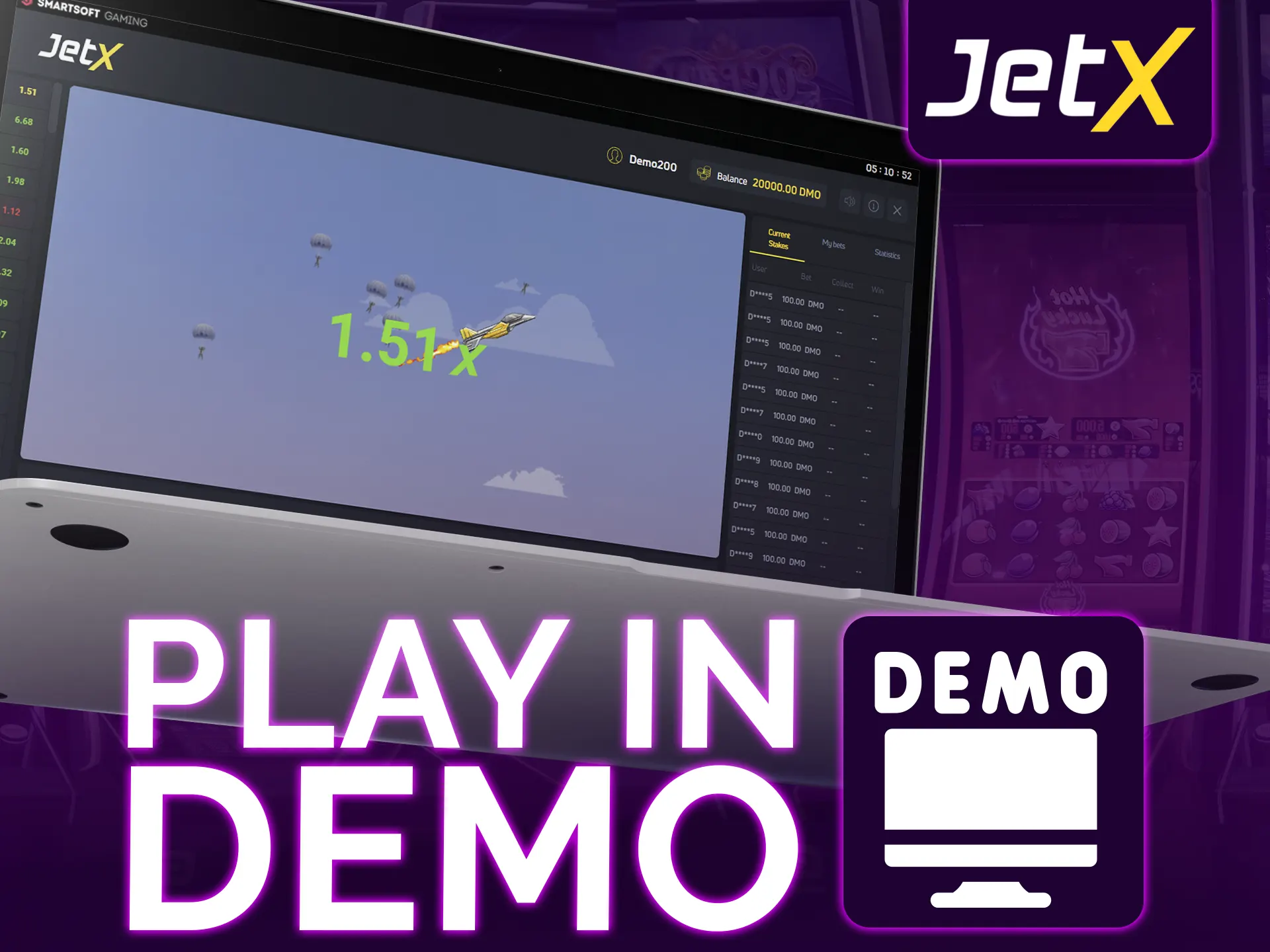 Try Jet X Demo for risk-free practice.