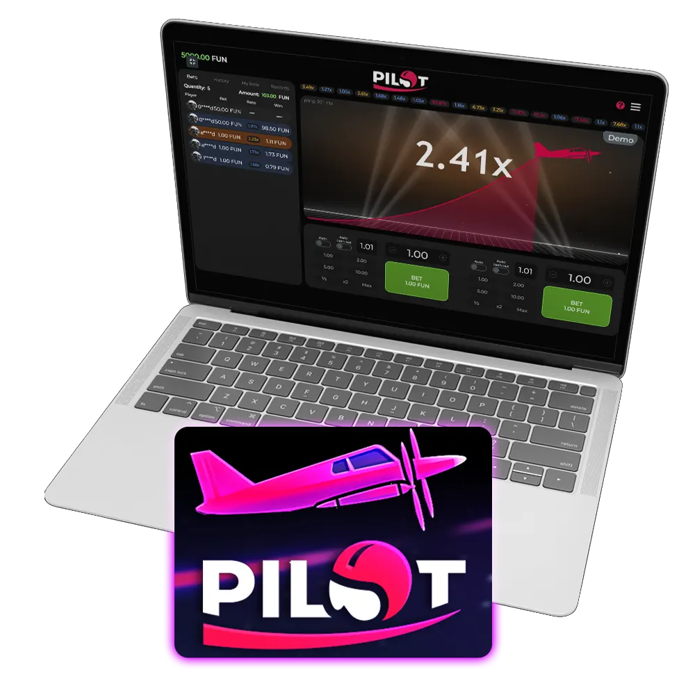 Pilot offers simple crash gaming with decent returns.