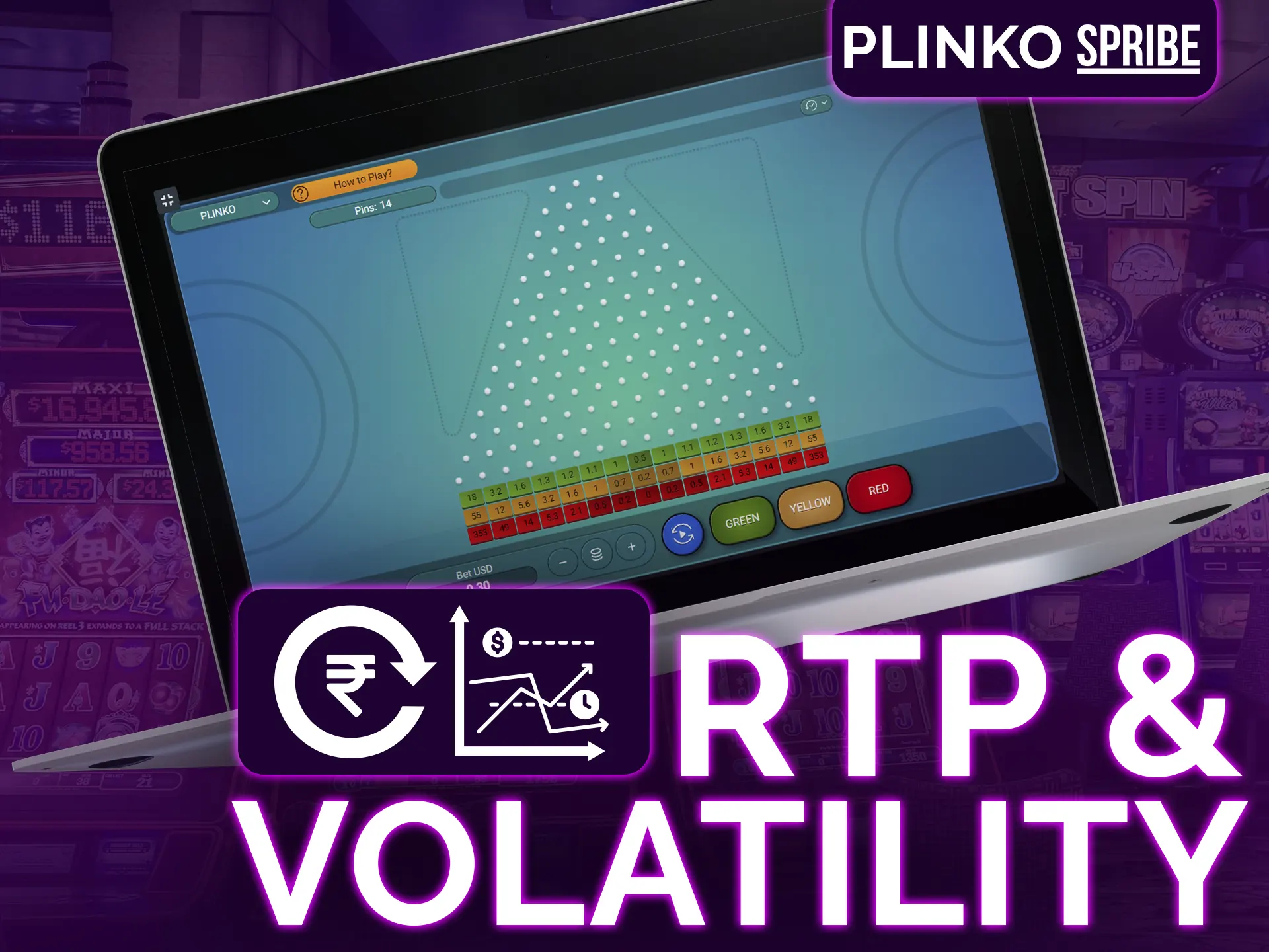 Plinko offers high RTP and volatility for players.