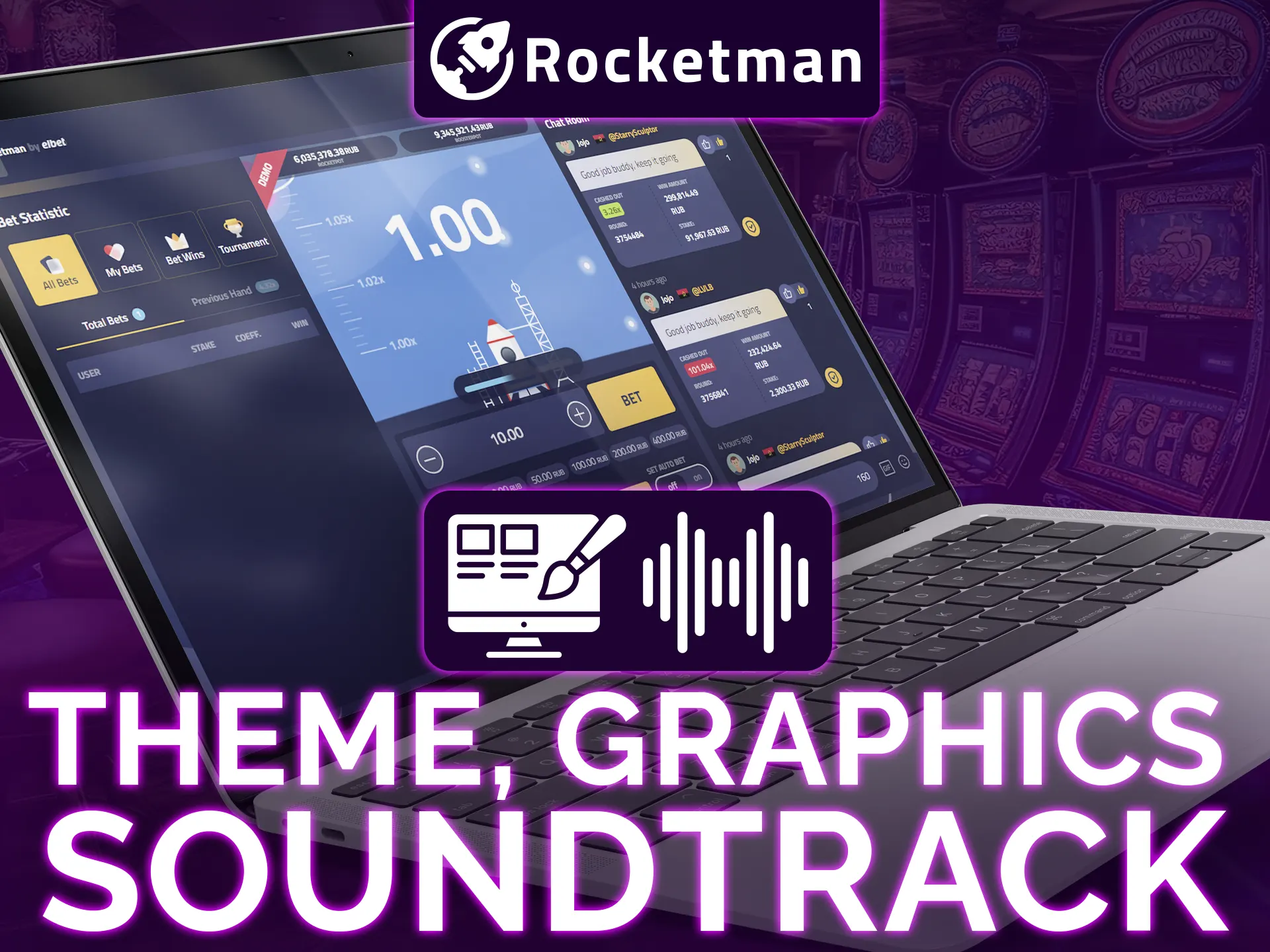 Enjoy Rocketman`s exciting graphics and sound.