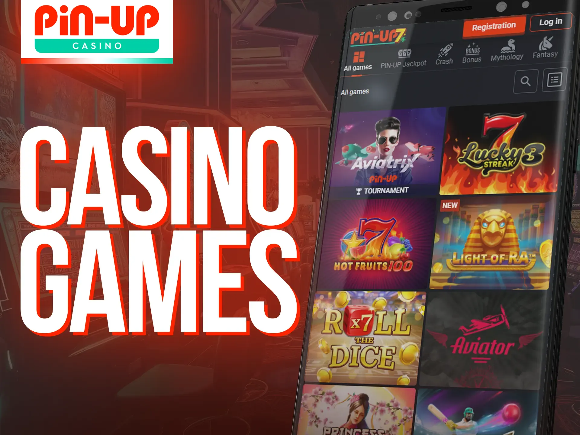Play your favorite casino games at Pin-Up online casino.