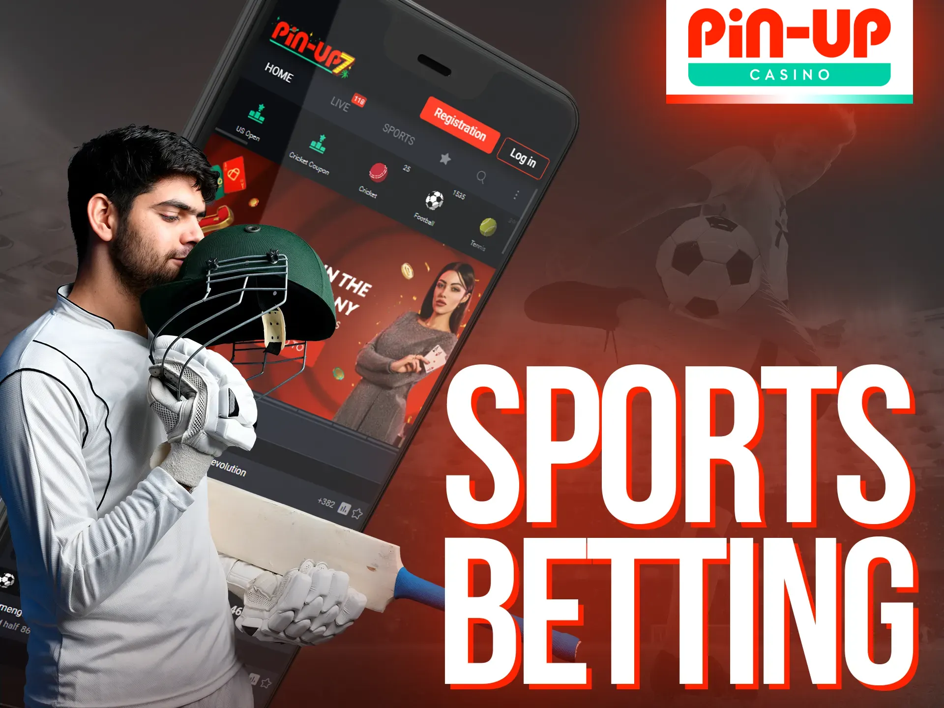 Bet on sports on the Pin-Up mobile app.