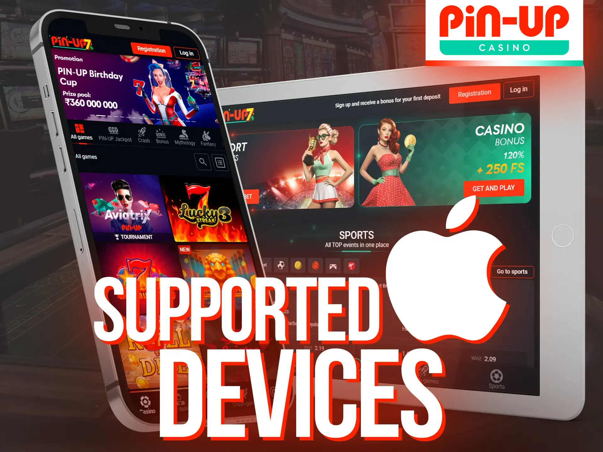 Play at Pin-Up online casino from your iOS device.
