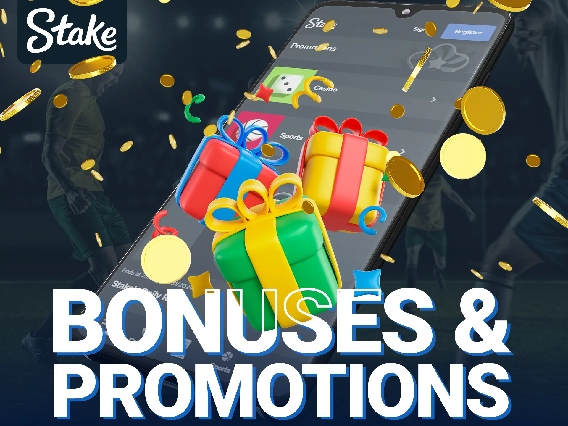Stake Casino offers diverse and generous bonuses.