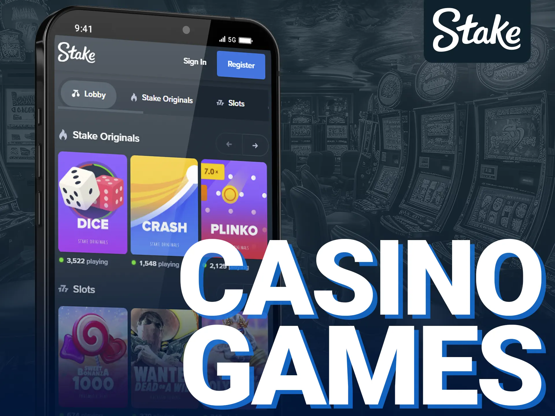 Stake app offers diverse casino games for Indian customers.