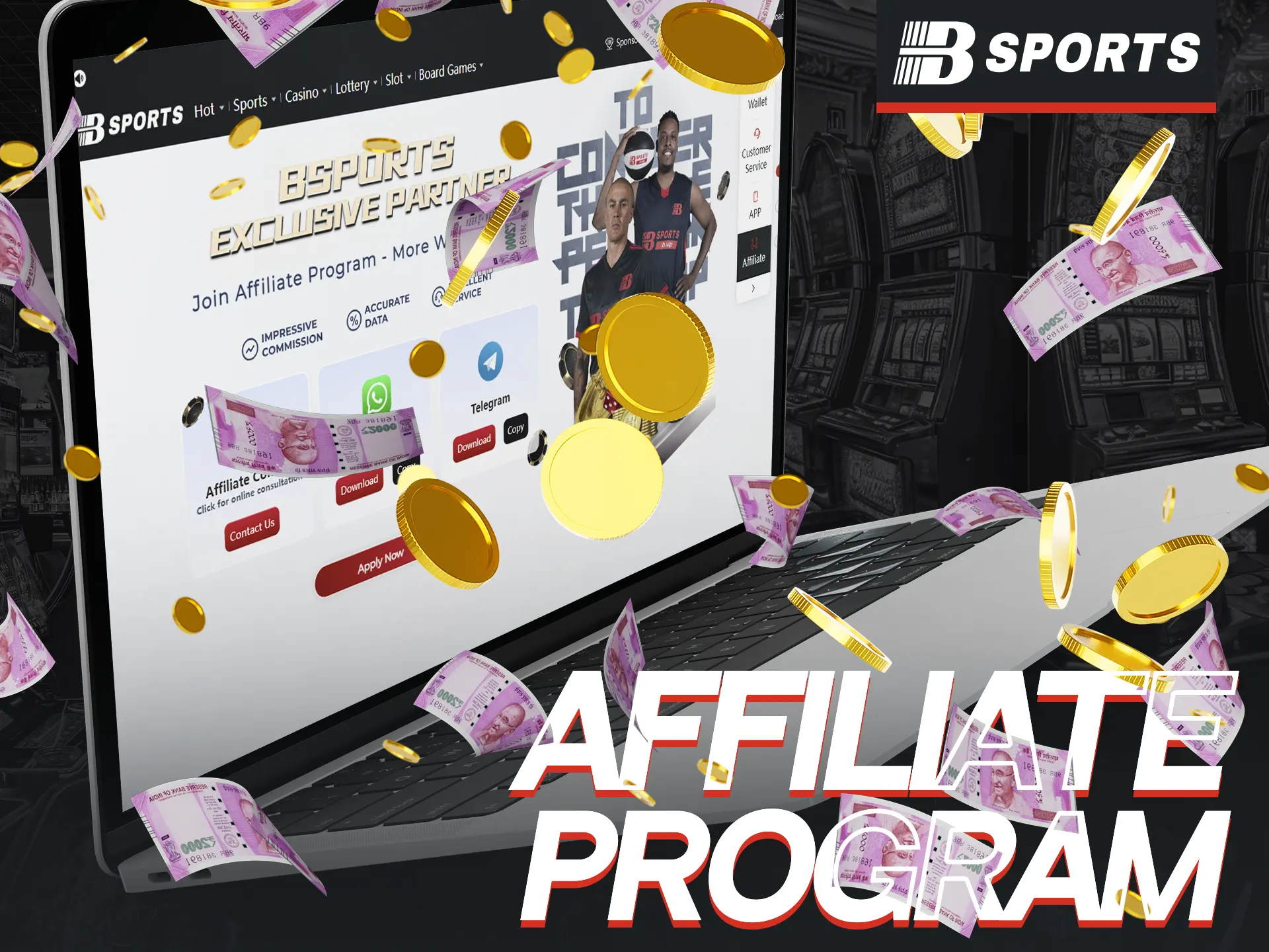 BSports affiliate program offers exclusive benefits and bonuses.