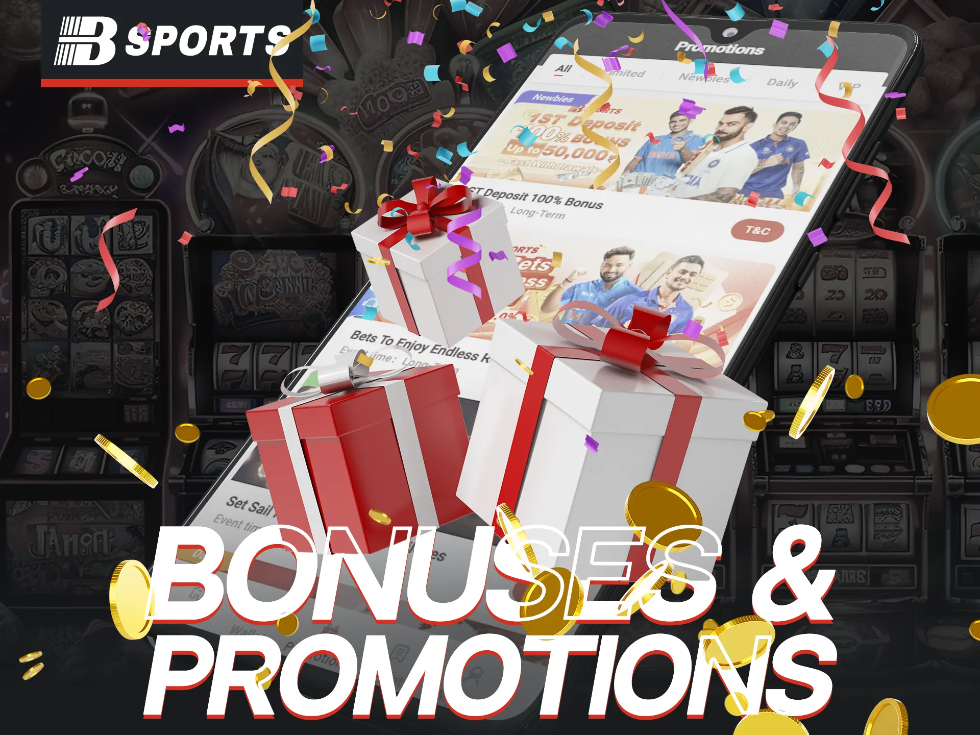 BSports app provides generous bonuses and promotions for players.