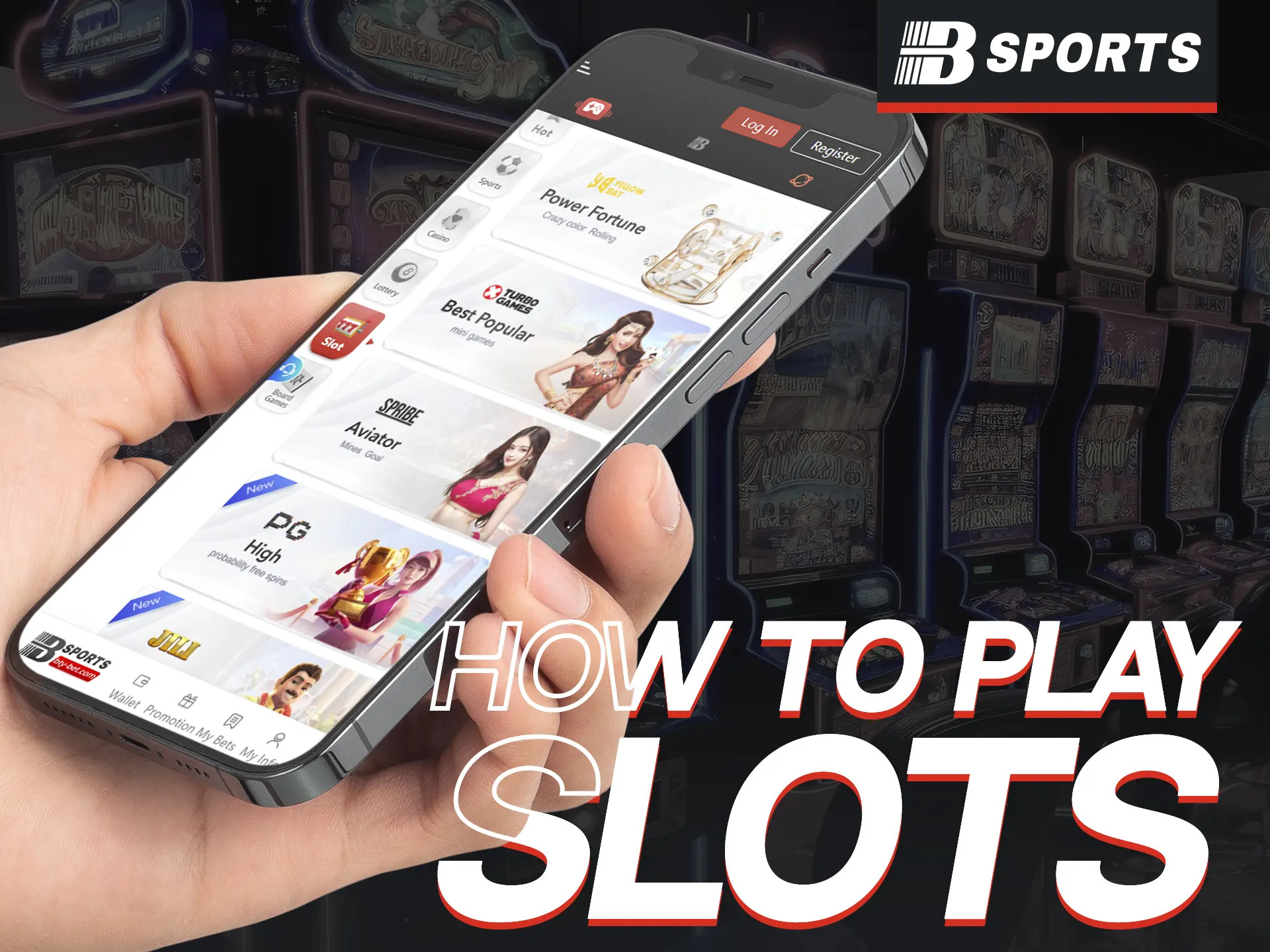 Playing slots on BSports app is quick and simple.