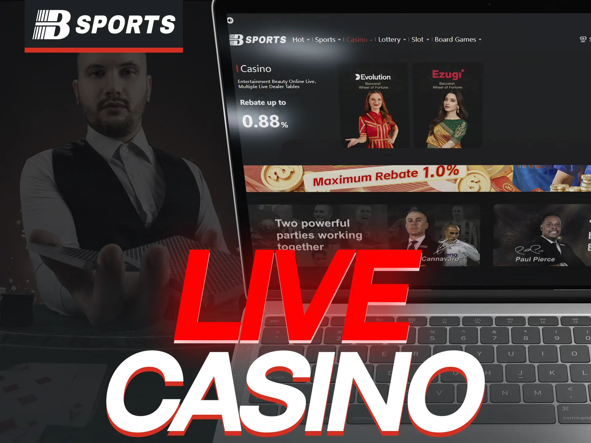 BSports Live Casino offers popular real-time games with dealers.