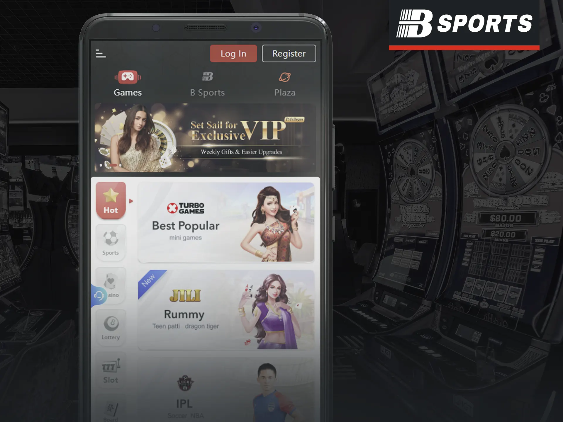 Use BSports' mobile website for easy, updated access.