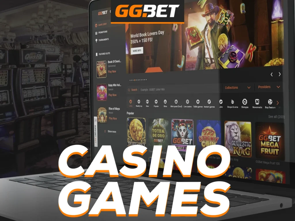 Register your account on the GG Bet platform to start playing casino games in India.