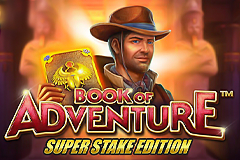 Feel like an explorer on your search for ancient treasures in Book of Adventure Super Stake Edition.