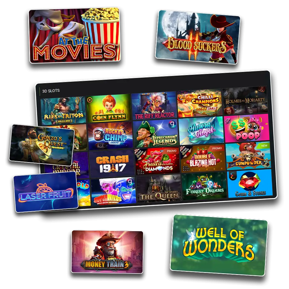 Diversify your leisure time with 3D slots.