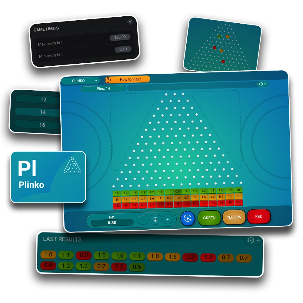 Plinko offers fun betting with various risk levels.