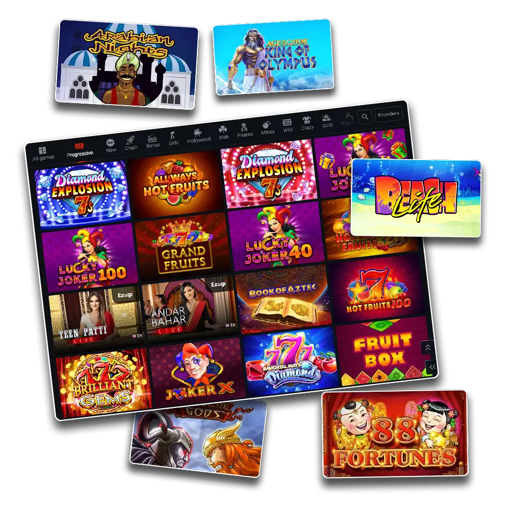 Try slots with progressive jackpots.
