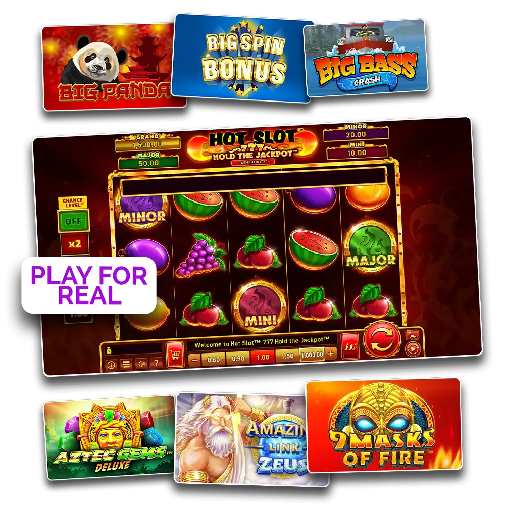 Try playing slots for real money.