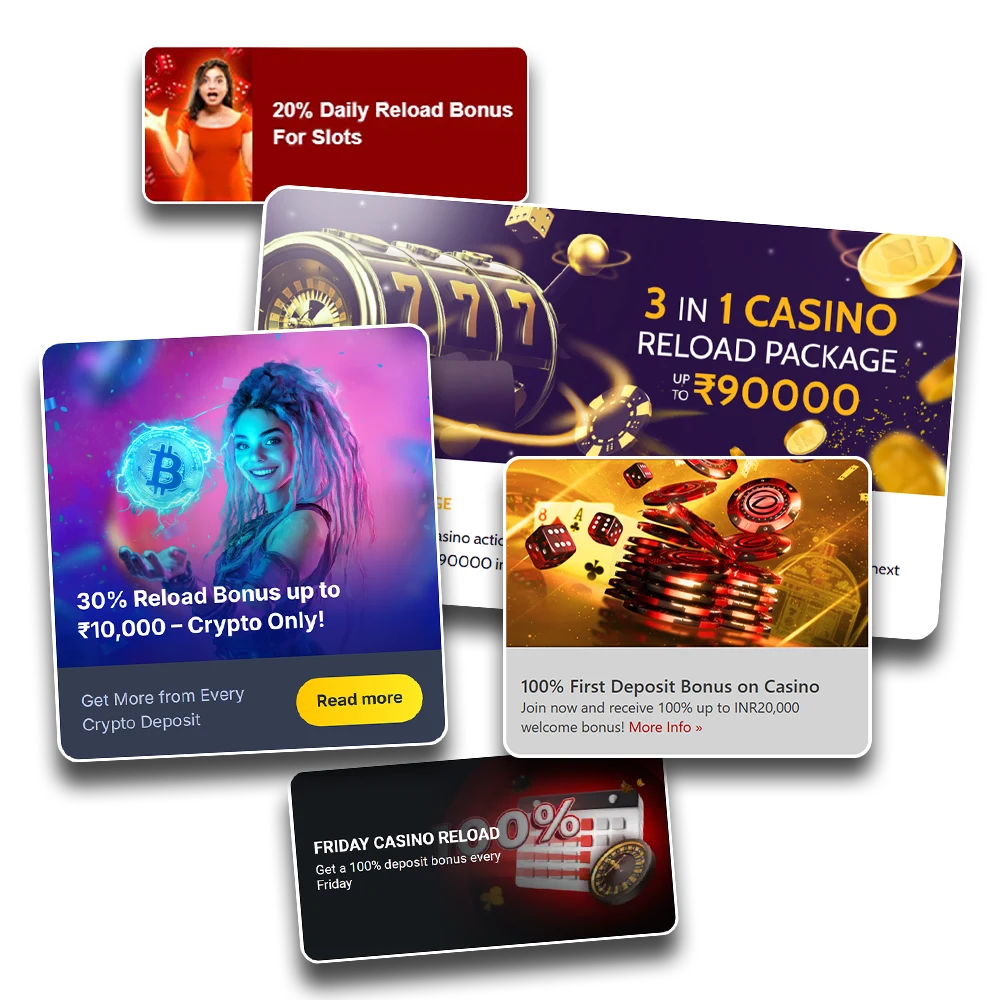 Enjoy best chosen reload bonuses.